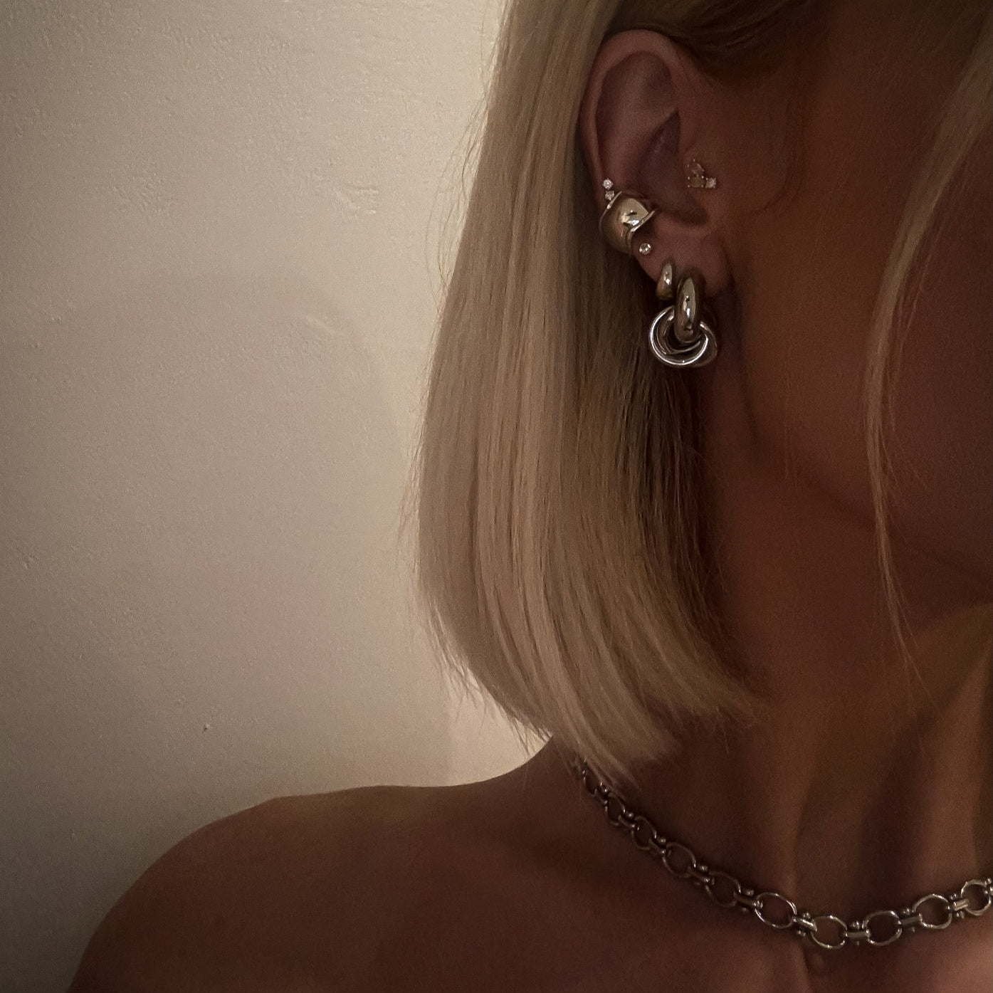 Kyra Knot Earrings - Silver