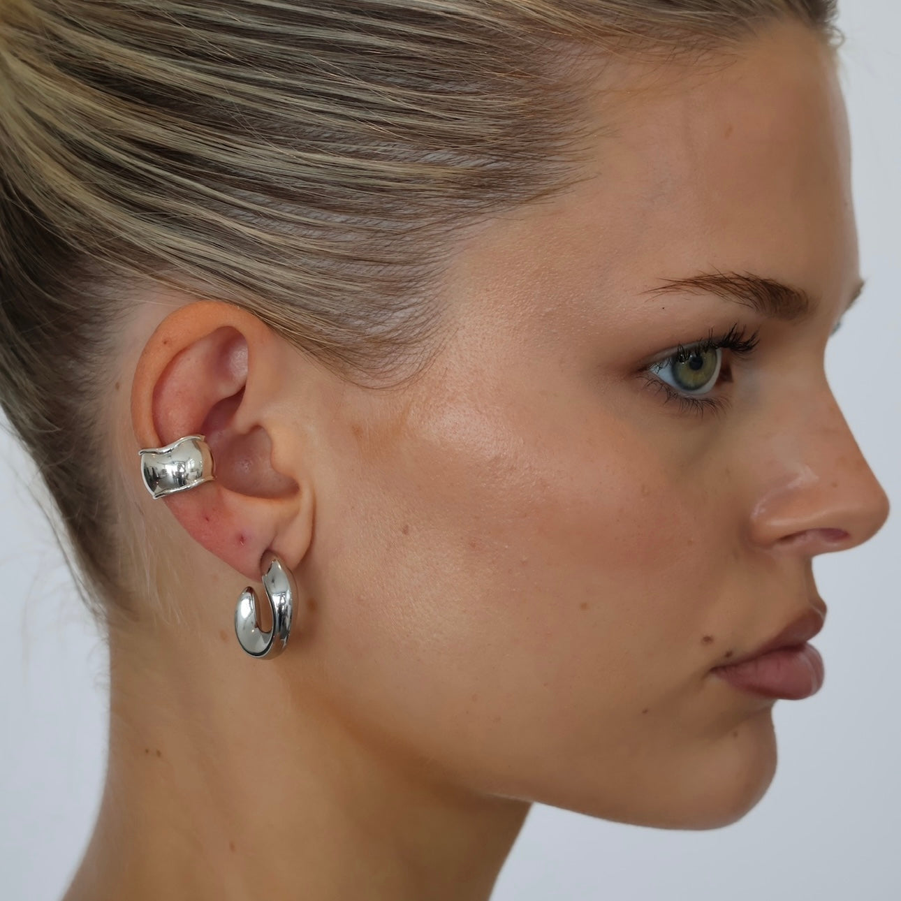 Mila Chunky Ear Cuff - Silver