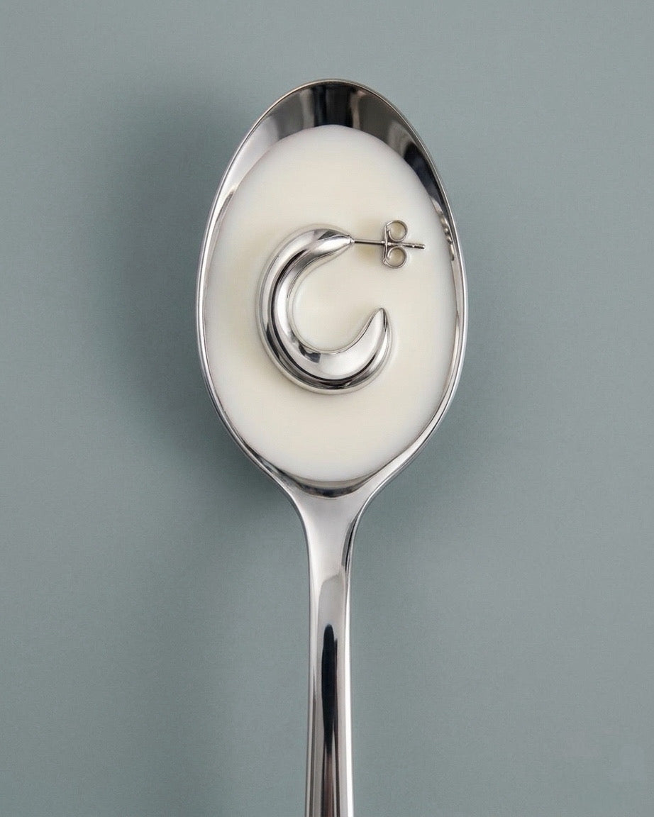 Tatia Hoop Earrings - Silver
