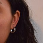 Tatia Hoop Earrings - Silver