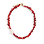 Ruby Red Pearl Necklace