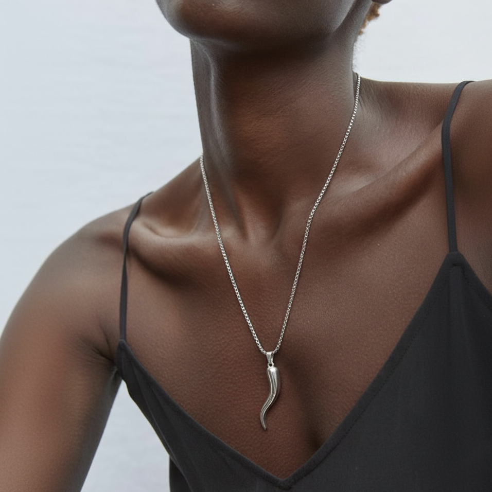 Chilli Snake Chain Necklace - Silver Zaya Collective