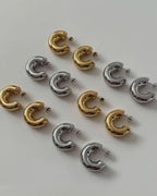Azura Hoop Earrings - Silver