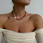 Neve Snake Chain Necklace – Silver