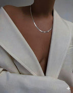 Neve Snake Chain Necklace – Silver
