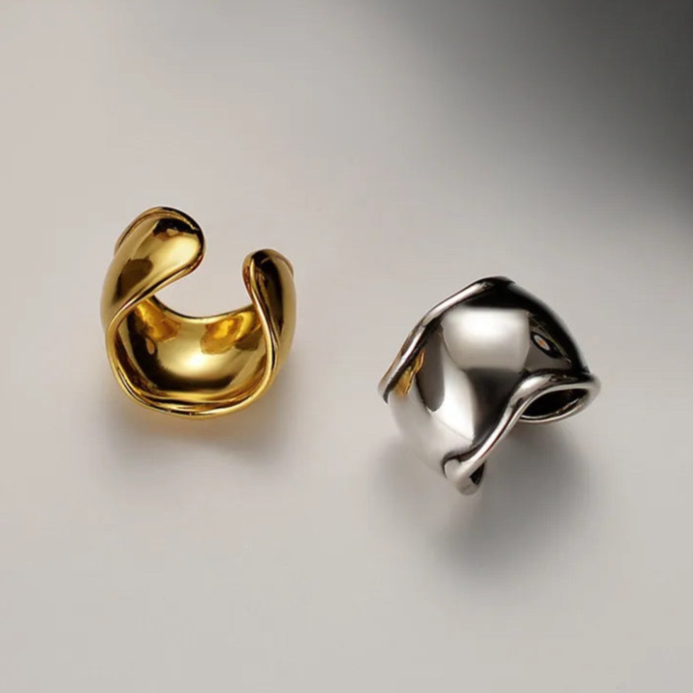 Mila Chunky Ear Cuff - Silver
