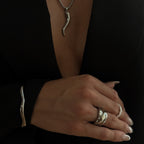 thick chunky silver cross Cartia ring - Zaya Collective