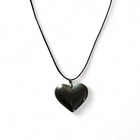 Zaya Collective silver large heart rope necklace y2k