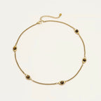 ZAYA COLLECTIVE - Solena Tigers Eye Necklace, Gold Choker 