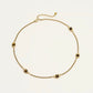 ZAYA COLLECTIVE - Solena Tigers Eye Necklace, Gold Choker 