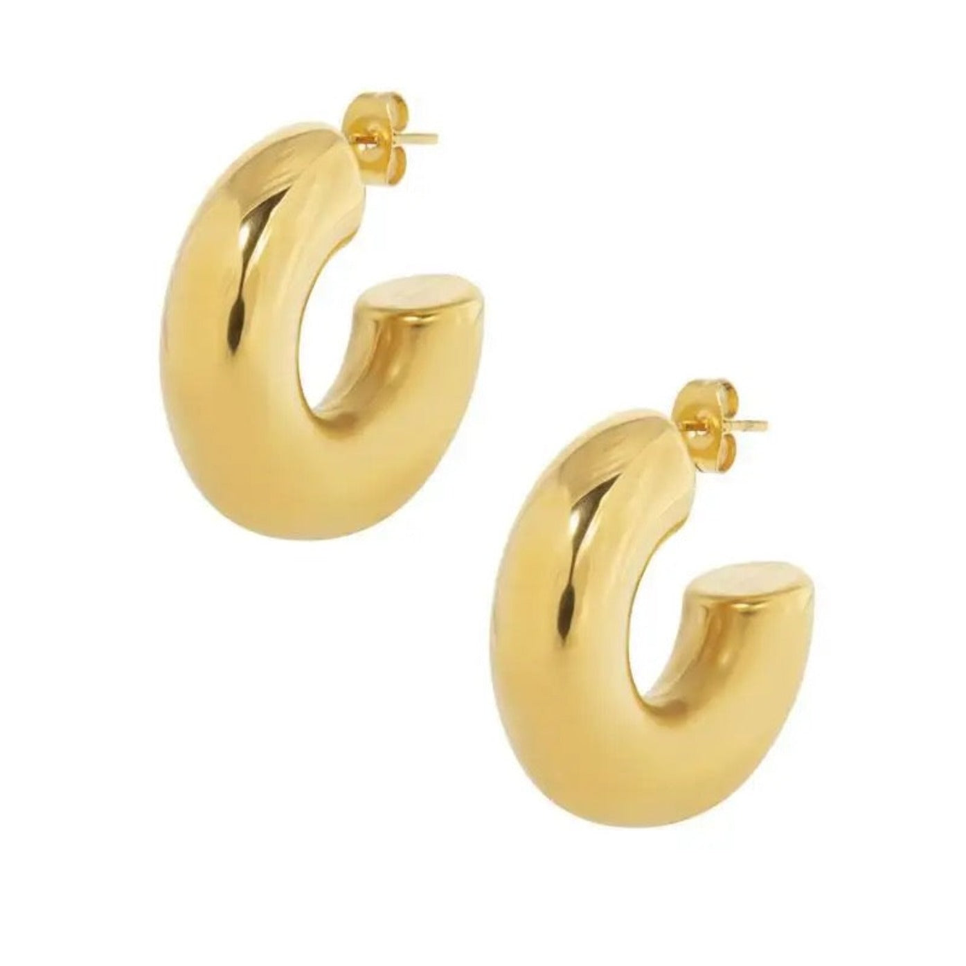 bold 18k filled gold hoop earrings noah the label