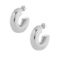 bold silver hoop earrings noah the label