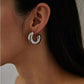bold silver hoop earrings noah the label