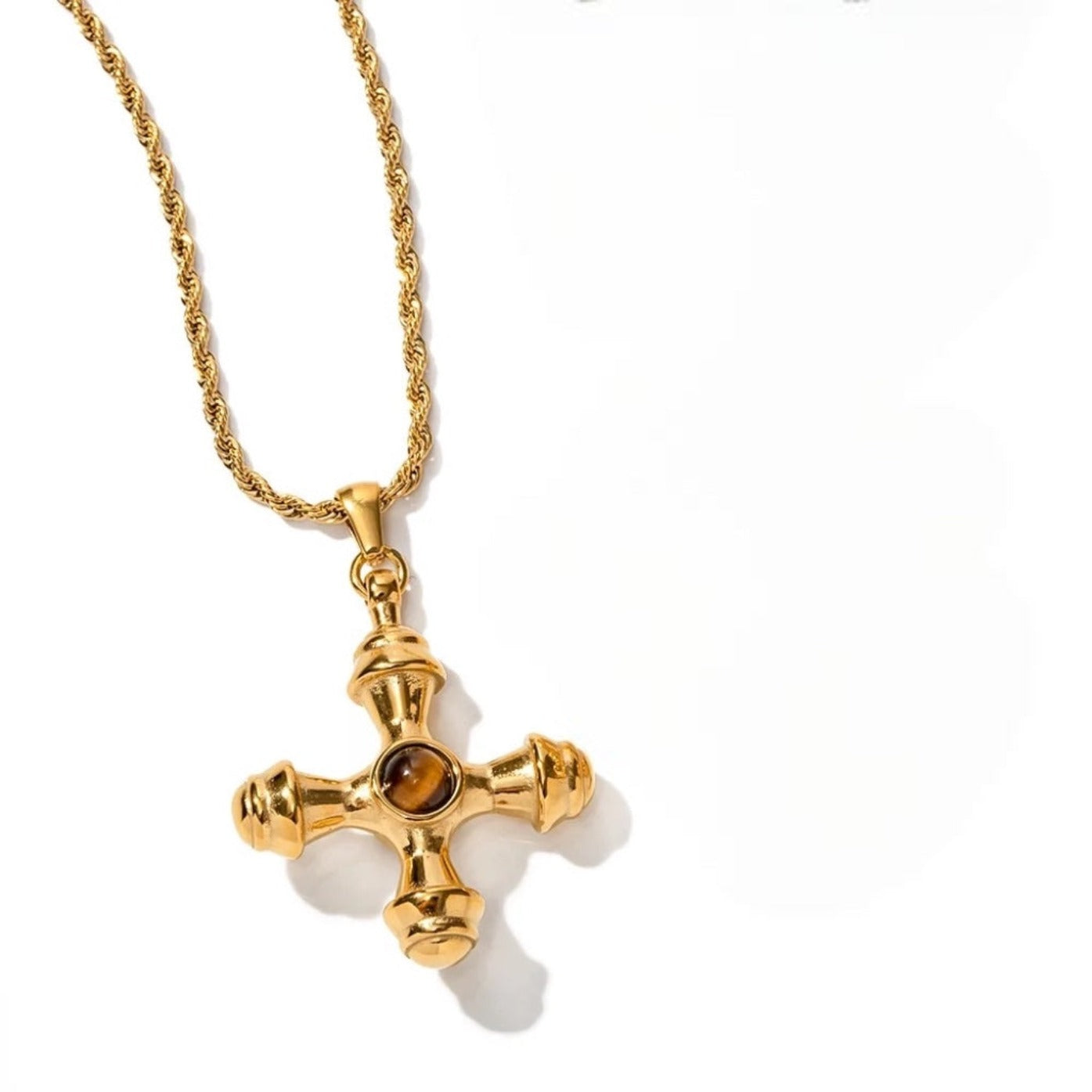 tiger eye 19k gold cross aureum reliquia may-i frankly my dear