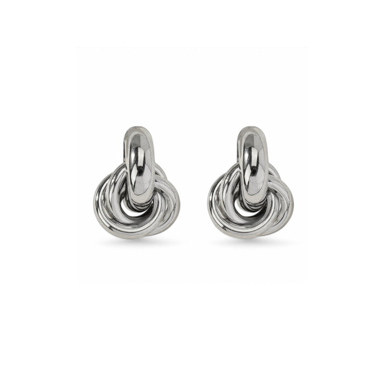 Kyra Knot Earrings - Silver