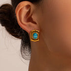 18k gold plated earrings aureum noah the label