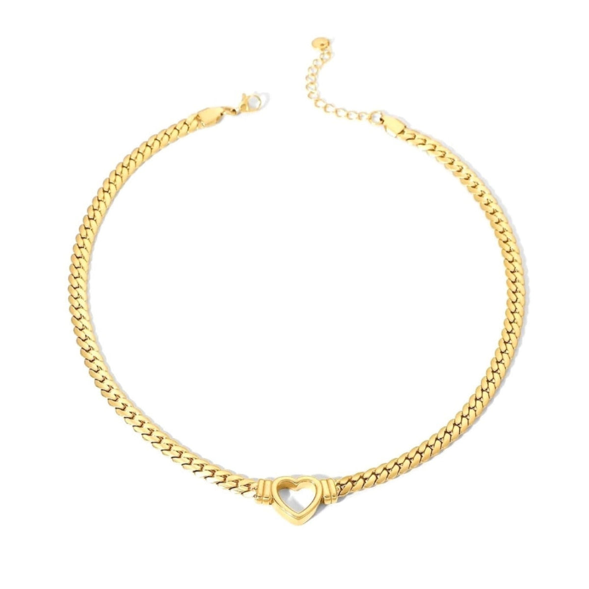 heart 18k gold plated choker necklace may-i reliquia fandh frankly my dear