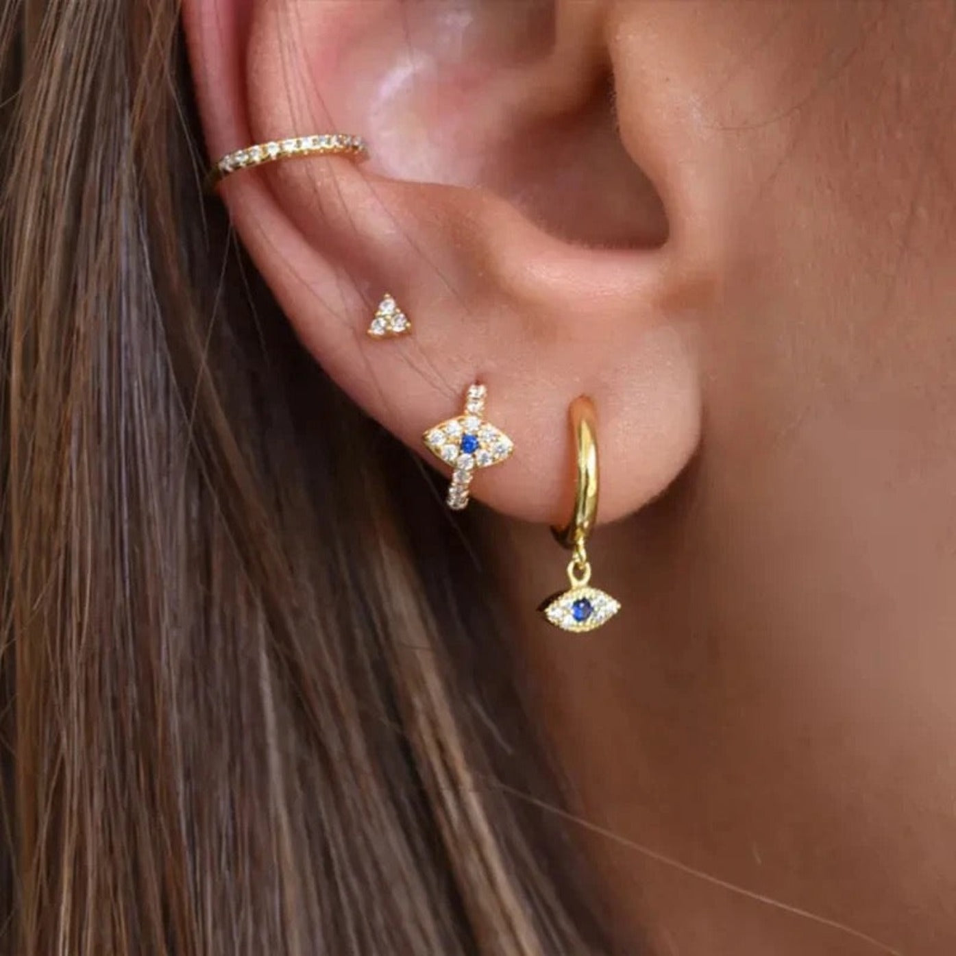 evil eye huggies 18k gold may-i fandh reluiqia