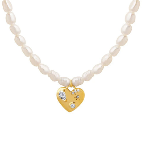 18k gold plated pearl heart necklace may-i reliquia fandh frankly my dear