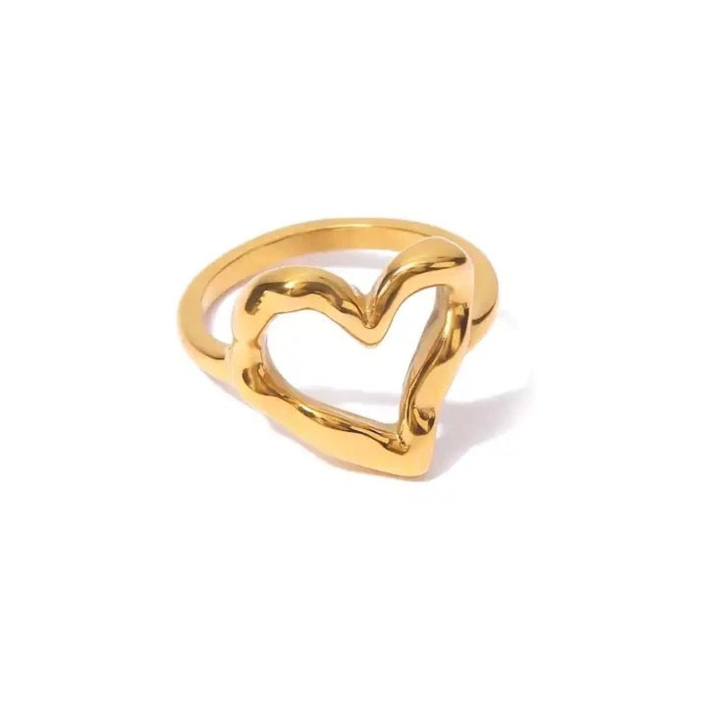 heart 18k gold plated ring may-i reliquia fandh frankly my dear