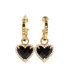 black heart 18k gold plated earrings may-i reliquia fandh frankly my dear