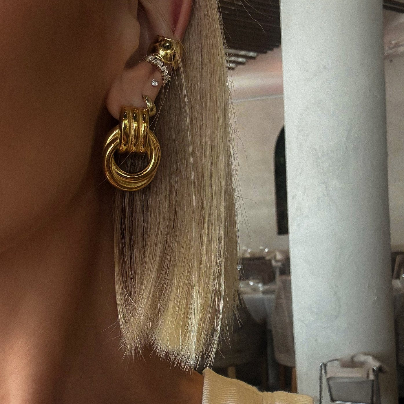Mila Chunky Ear Cuff - Gold