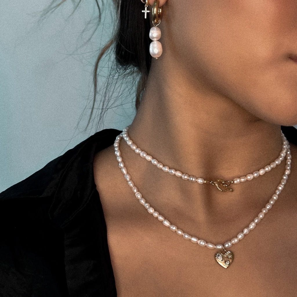 18k gold plated pearl heart necklace may-i reliquia fandh frankly my dear