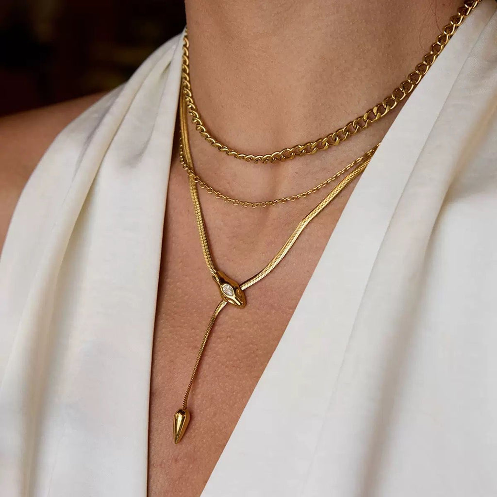 Serpentina Lariat Necklace