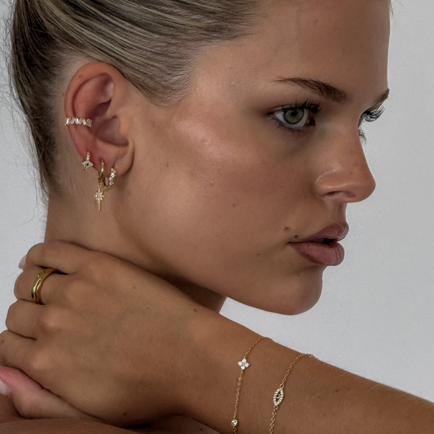Mini Evil Eye Huggies - Zaya CollectiveEarrings